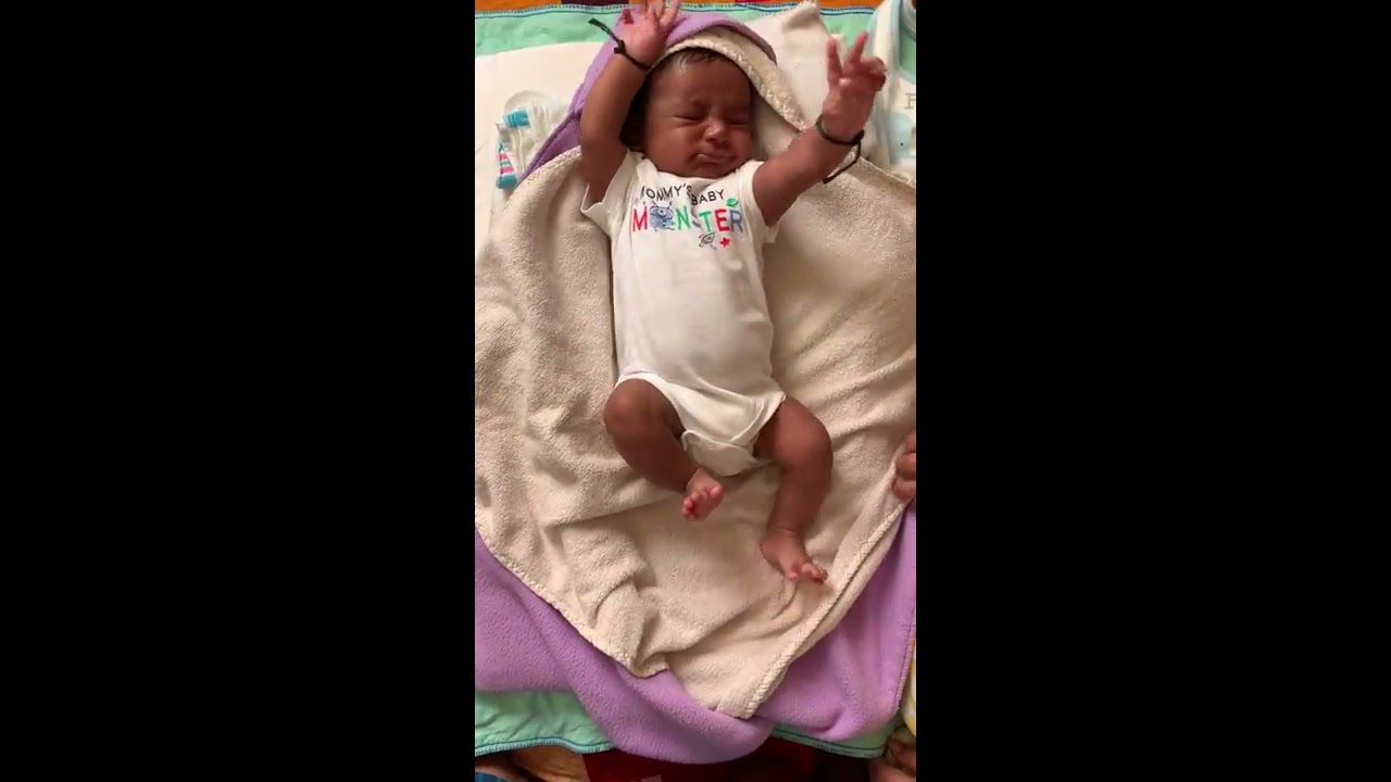 Newborn Baby Stretching