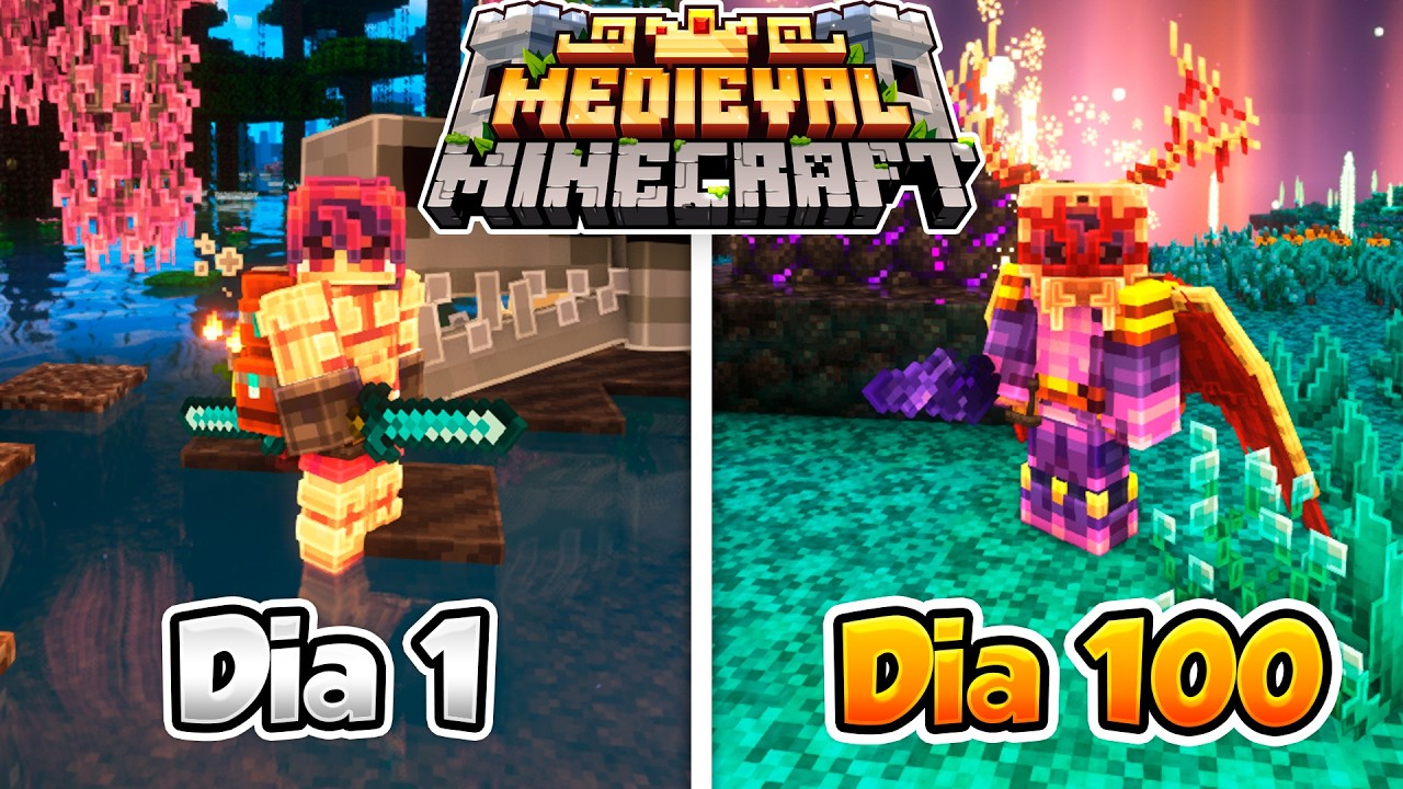 Sobreviví 100 Días en un Mundo Medieval en Minecraft Hardcore