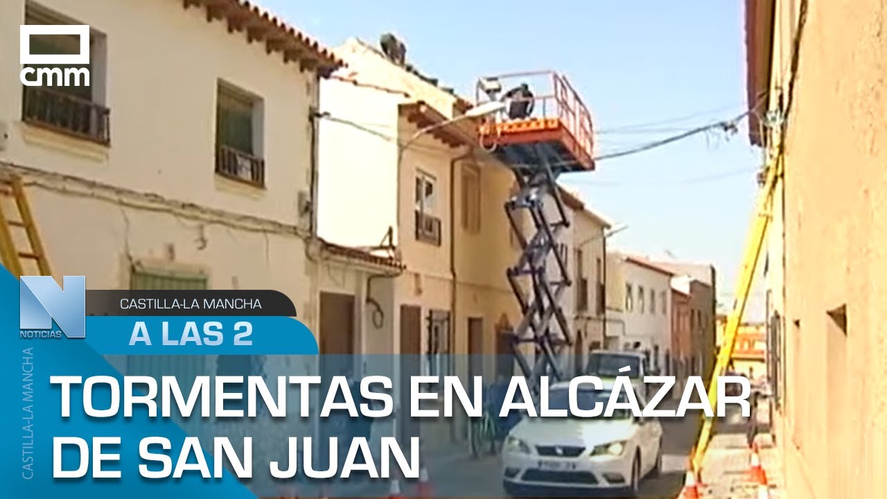 Destrozos de las tormentas en Alcázar de San Juan