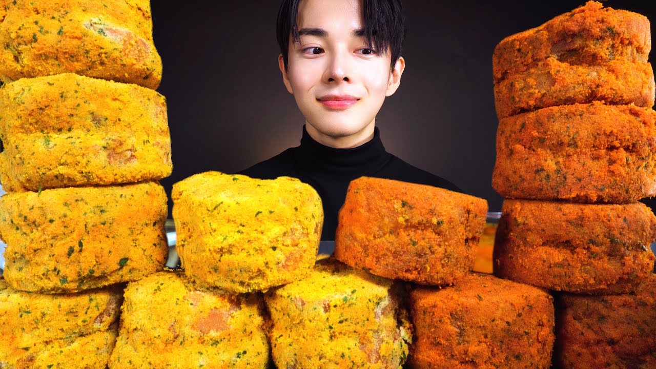 ASMR MUKBANG BHC사이드 뿌링 핫뿌링 멘보샤 파티 먹방/ BHC SIDE&CHICKEN CHEESE FRIED SHRIMP Menbosha EATING SOUND
