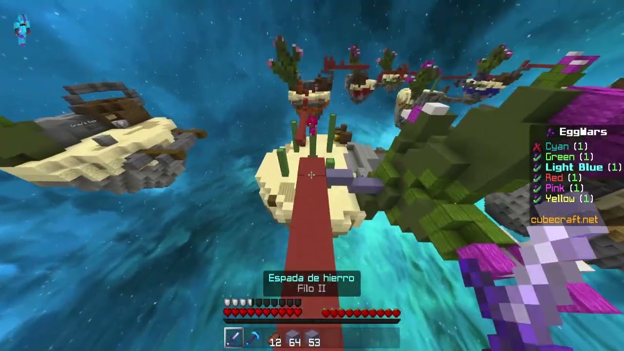 JUGANDO EGGWARS DE MINECRAFT BEDROCK #1 | CUBECRAFT