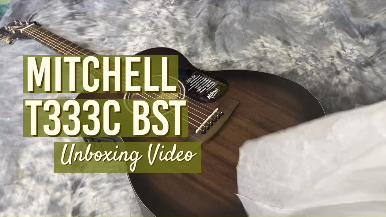 Mitchell T333E-BST Solid Mahogany Auditorium Acoustic-Electric Guitar Edge Burst - It's beautiful!