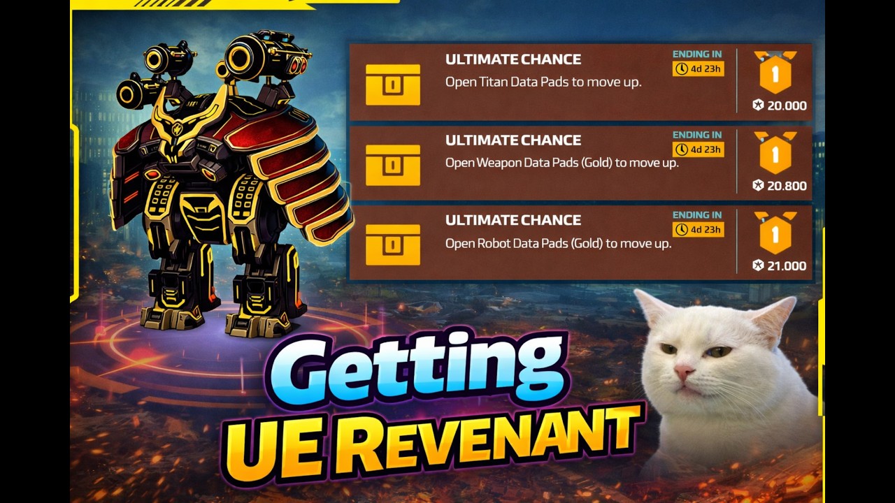 [WR] Opening Data Pads and Spending D-gems to Get UE Revenant !!! War Robots