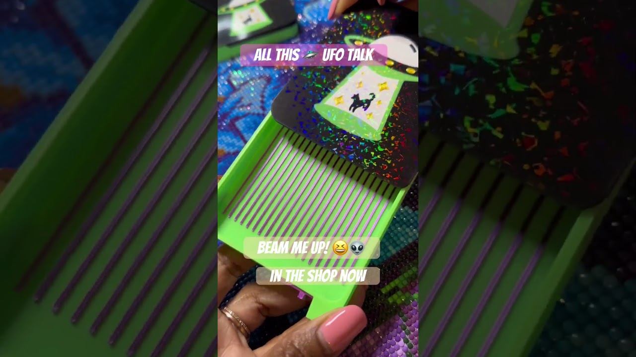🛸✨With UFO&rsquo;s and UAP&rsquo;s in the news- Beam Me Up #diamondpainting #diamondart #trendingshorts #uap