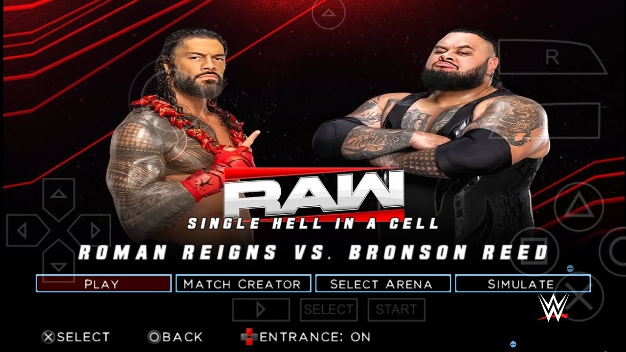 NEW WWE 2K25 PSP | ROMAN REINGS VS BIG BRONSON REED | 😍🔥