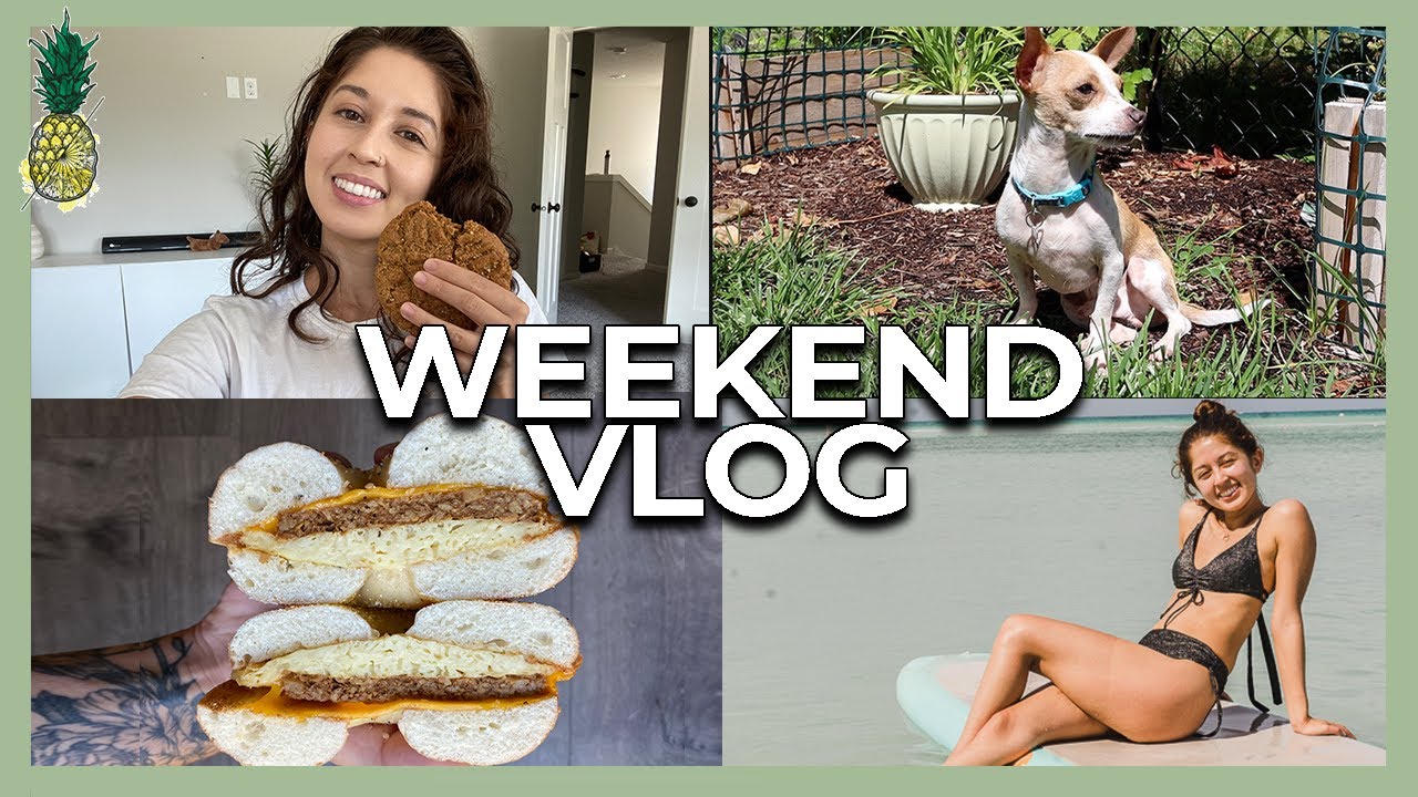 Weekend Vlog: Lazy Vegan Meals + Beach Day  🌊