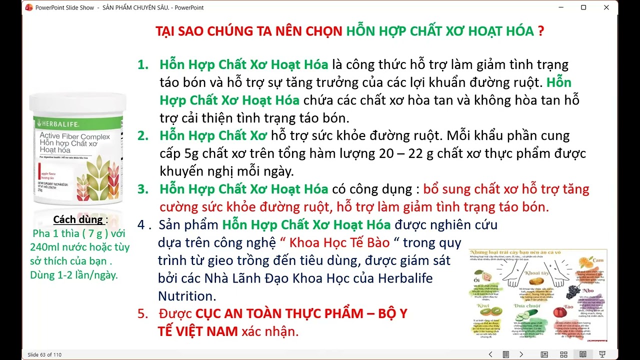 Ngày 16.3.2026 CHẤT XƠ VÀ PROBIOTIC