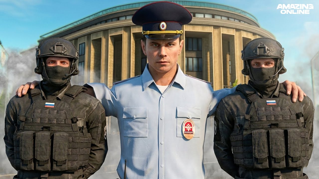РАБОТАЕМ В ГИБДД и КОНФЛИКТУЕМ с ОСБ на АМАЗИНГ РП gta crmp