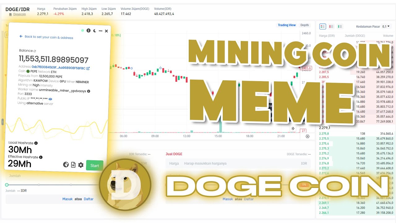 Cara Mudah Mining Doge Coin Pakai Laptop & PC | Pemula Pasti Bisa! Mining ALT Coin