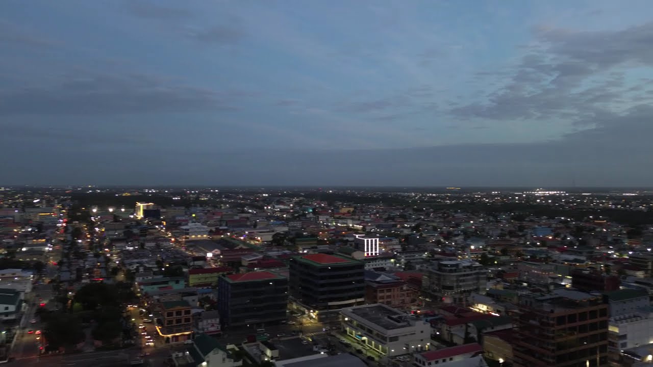 Beautiful Georgetown Guyana, Stunning Twilight Cityscape