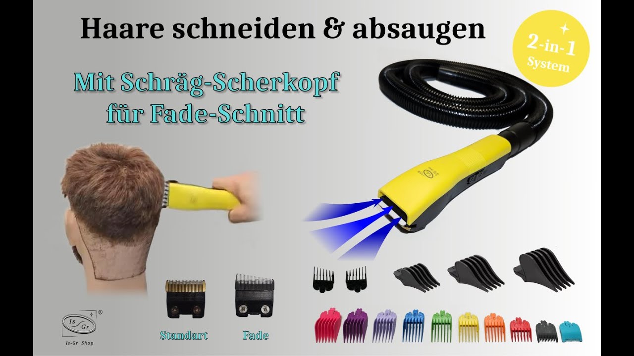 Hair Easy Cut – Haare schneiden & absaugen | Jetzt mit Fade-Scherkopf für präzise Übergänge!