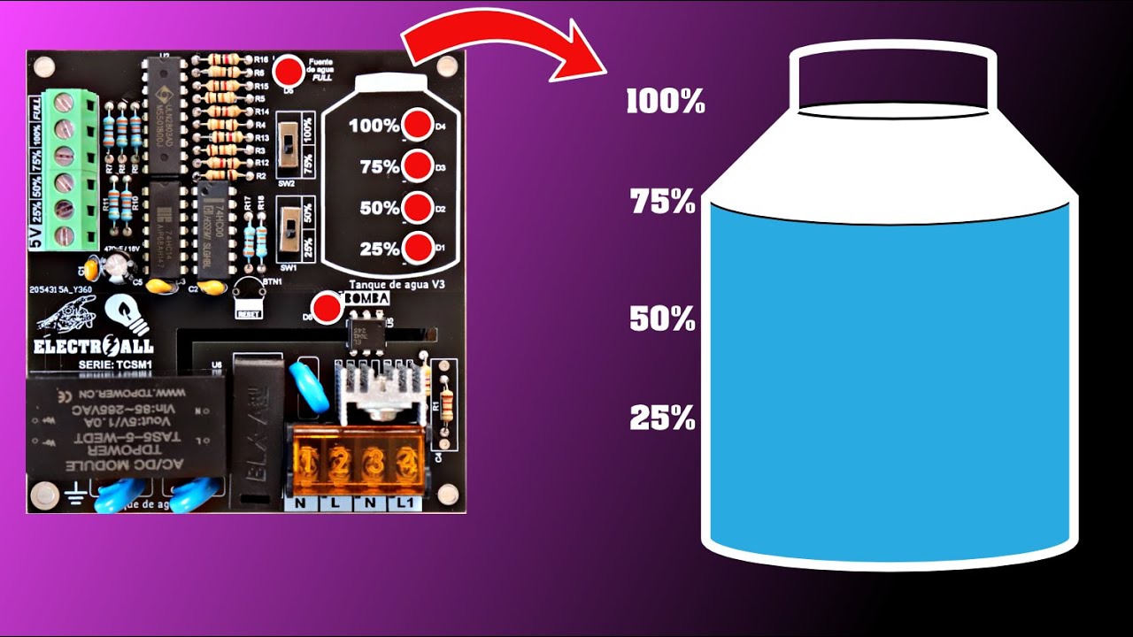 HICE una TARJETA para CONTROLAR TANQUE de AGUA || FUNCIONA BIEN !!