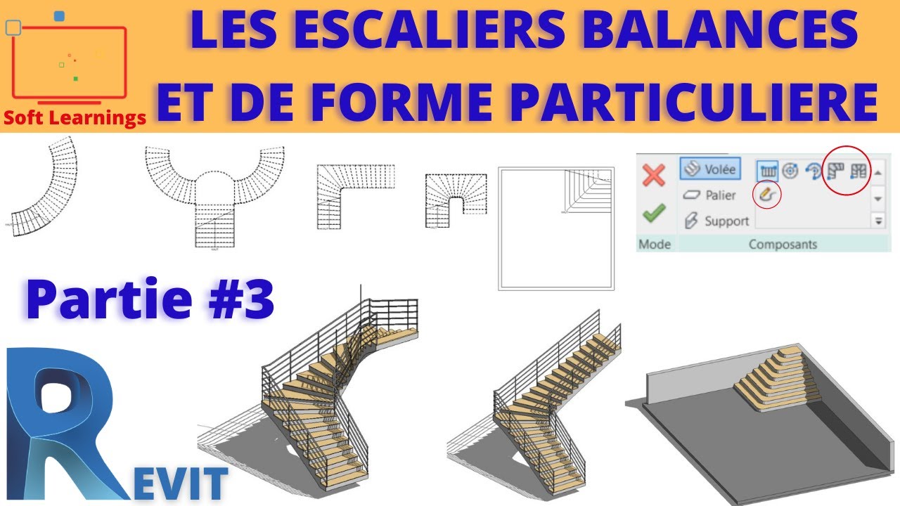 COMMENT CREER DES ESCALIERS BALANCES SUR REVIT - PARTIE 3