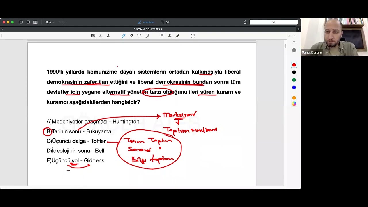 Sosyal Bilgiler ÖABT  - Soru Çözümü -  Siyaset Bilimi , Yan Alanlar , Alan Eğitimi