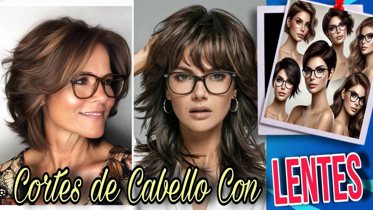CORTES de CABELLO para Lucir Espectacular con LENTES 👓 Estos son los ESTILOS que m&aacute;s Te FAVORECEN.