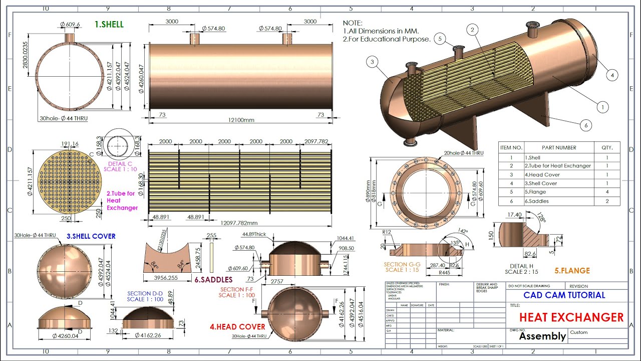 Heat Exchanger in Solidworks