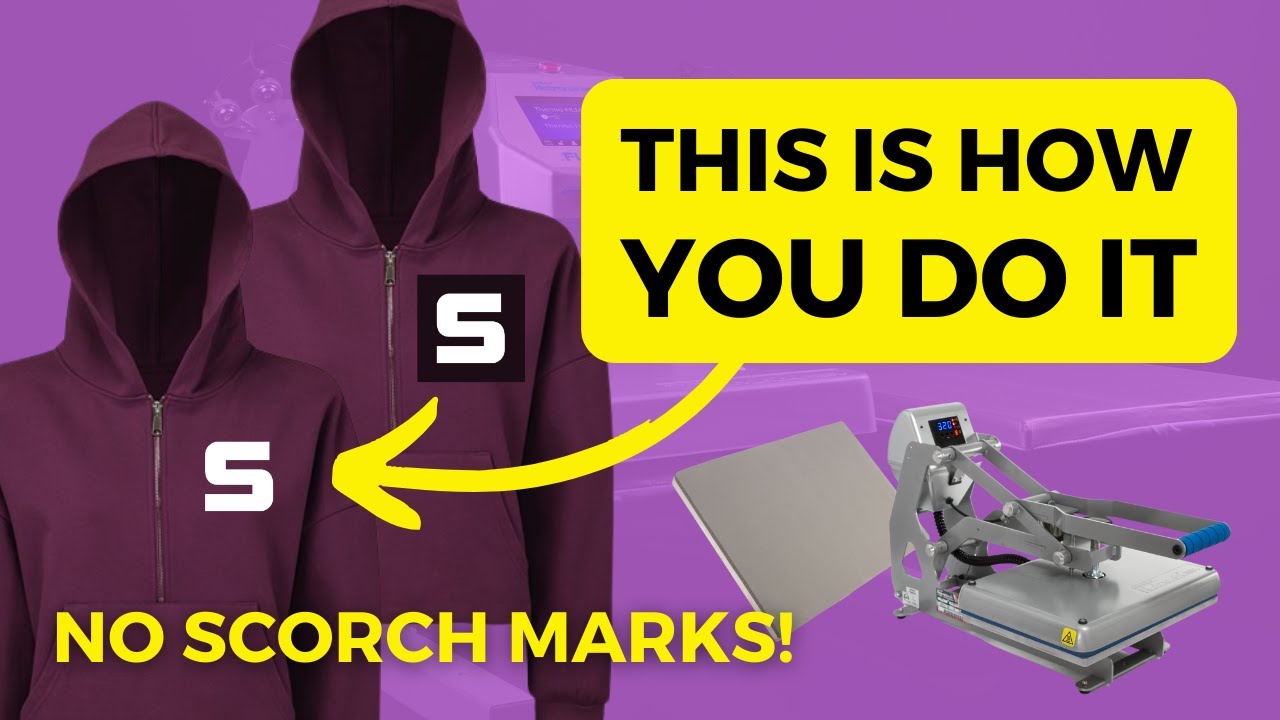 Heat Press Sweatshirts with No Scorch Marks