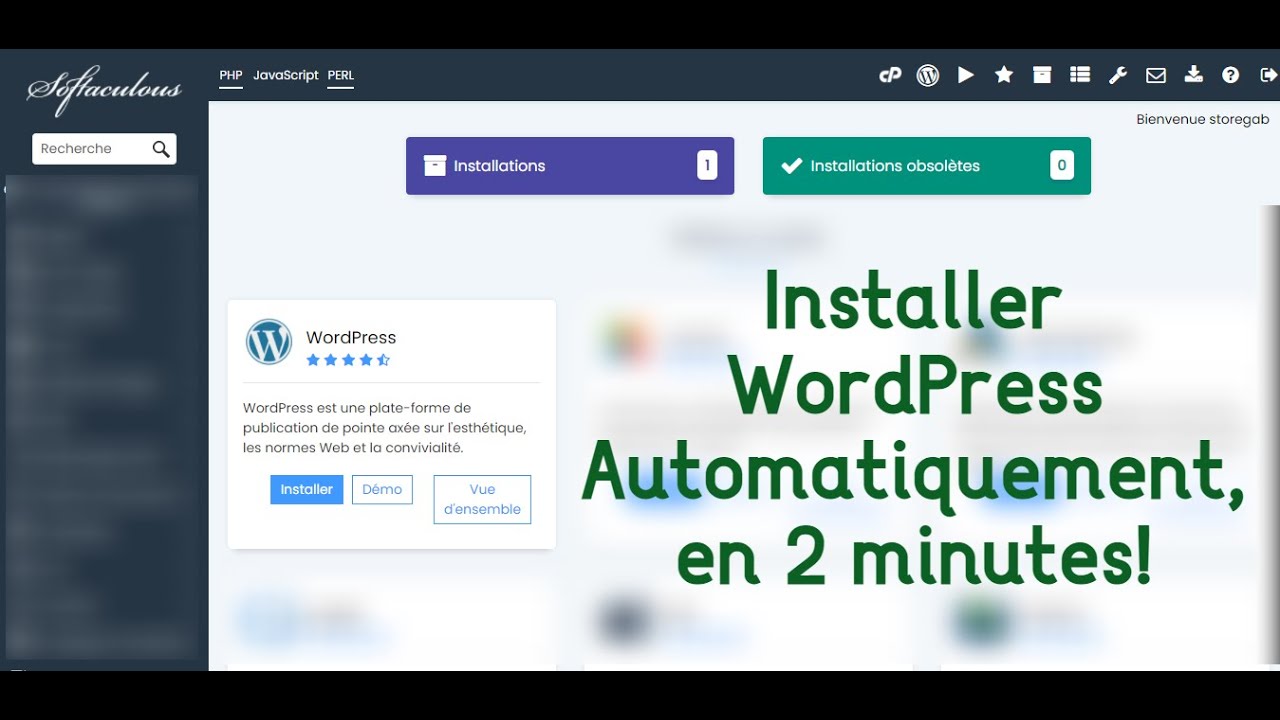 Installer WordPress automatiquement en quelques minutes sur Spiderhoster.com