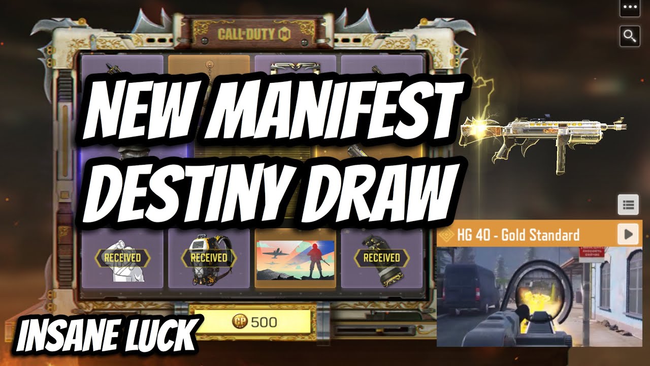 NEW* Manifest Destiny Lucky Draw | Insane Luck | Call of Duty Mobile
