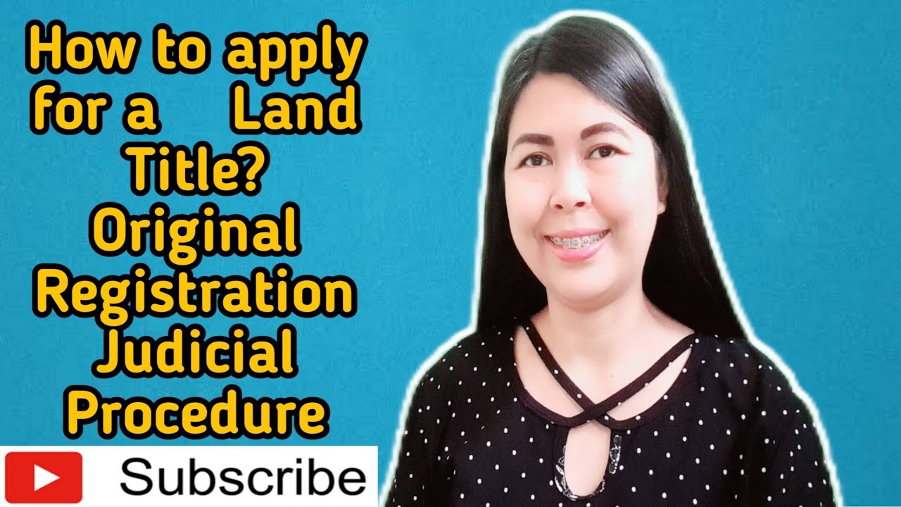 How to apply for a Land Title|| Original  Registration Judicial Procedure