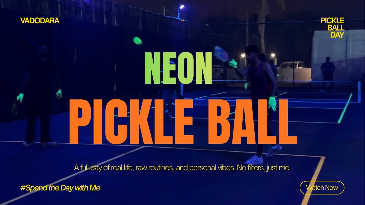 Neon pickle ball 🥎 in Vadodara 