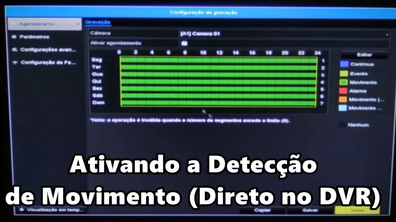 ATIVANDO A DETECÇÃO DE MOVIMENTO NO DVR HIKVISION/HILOOK (MENU ANTIGO)