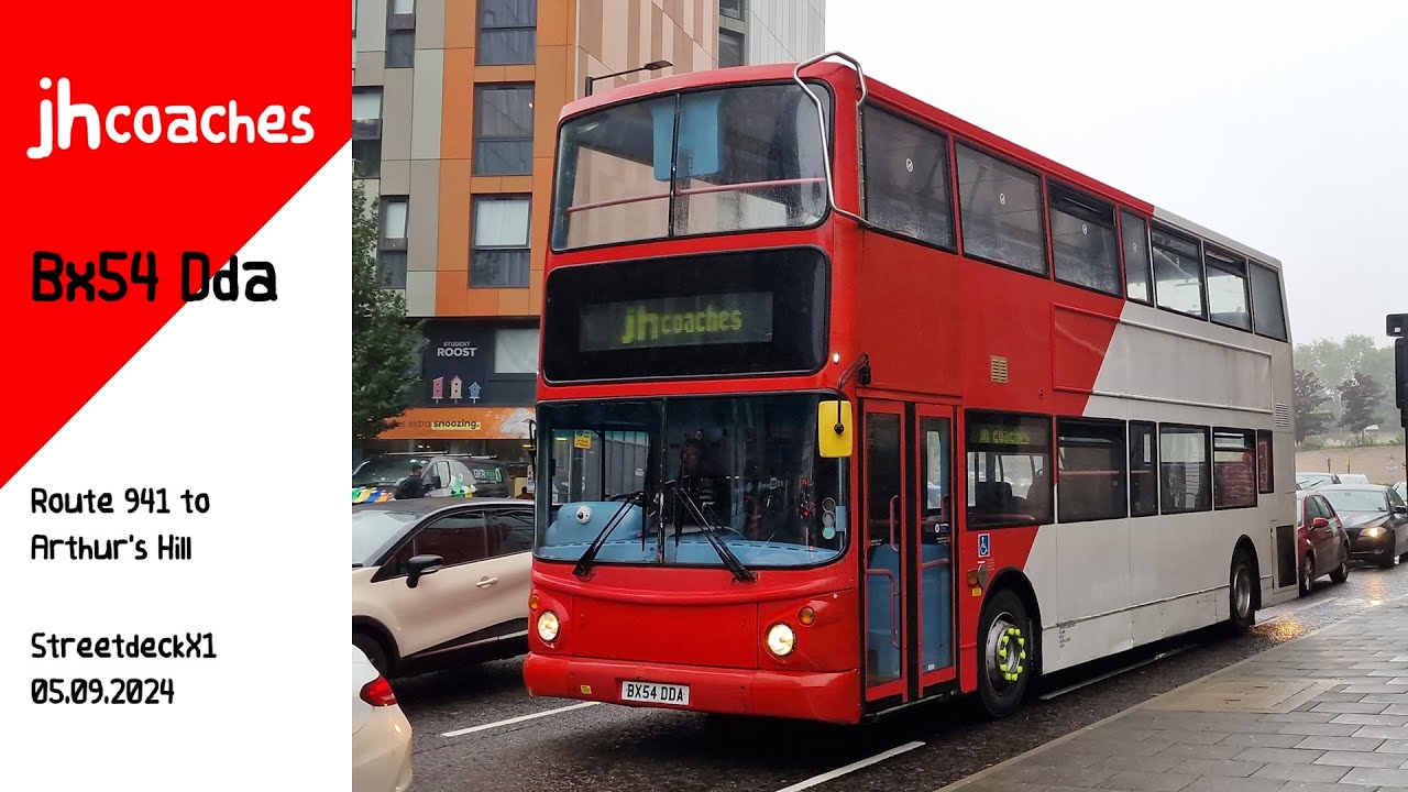 941 to Arthur's Hill - JH Coaches - Bx54 Dda - Transbus Trident Transbus ALX400