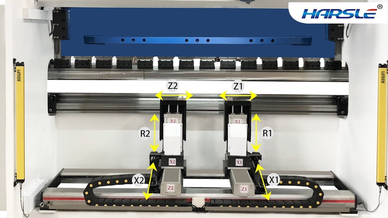 6 Axis CNC Press Brake Backgauge, X1+X2+R1+R2+Z1+Z2 Automatic bending machine