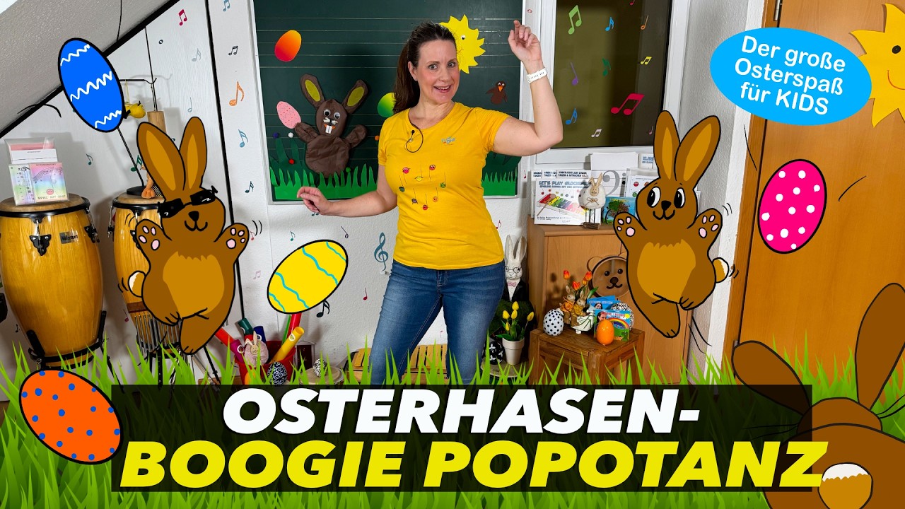 Der neue KINDERTANZ zur Osterzeit! 🐰 Osterhasen - Boogie Popotanz | Simone Luwig Floh im Ohr TV