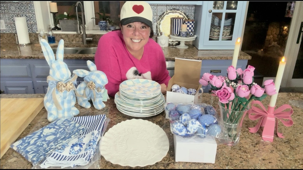 Valentine&rsquo;s to Lunar New Year Transition + Easter Decor Unboxing | Blue & White Home Styling Ideas