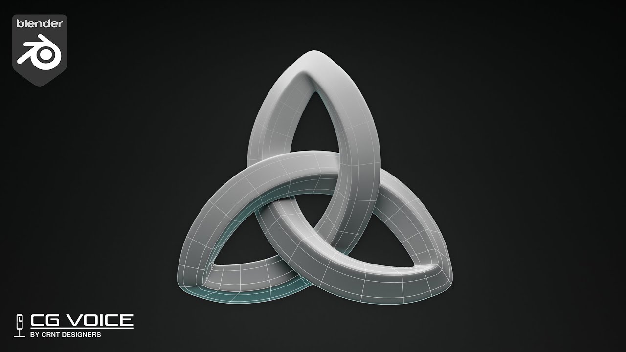 how to model this Celtic Triquetra Knot design in blender _ blender ornament modeling #09