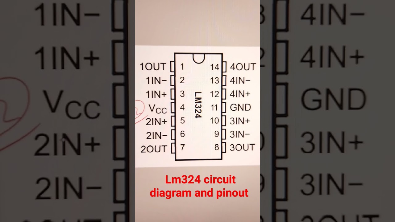 Схема расположения выводов lm324|Схема расположения выводов lm324