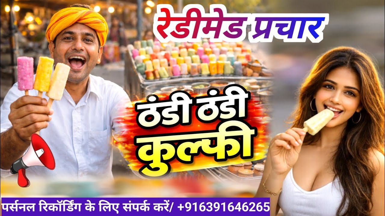 कुल्फी बेचने का जोरदार प्रचार | ठंडी ठंडी मटका कुल्फी | Kulfi Bechne Ka Prachar
