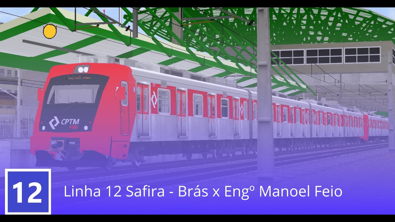 [CPTM] Linha 12 Safira - Série 7500 | Brás × Eng. Manoel Feio [OpenBVE]