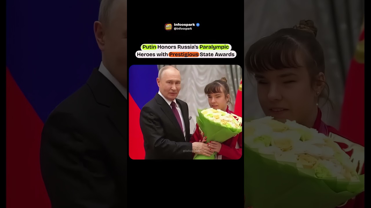 Putin Kneels to Honor Paralympic Champion in Powerful Kremlin Ceremony #trending  #shorts  #viral