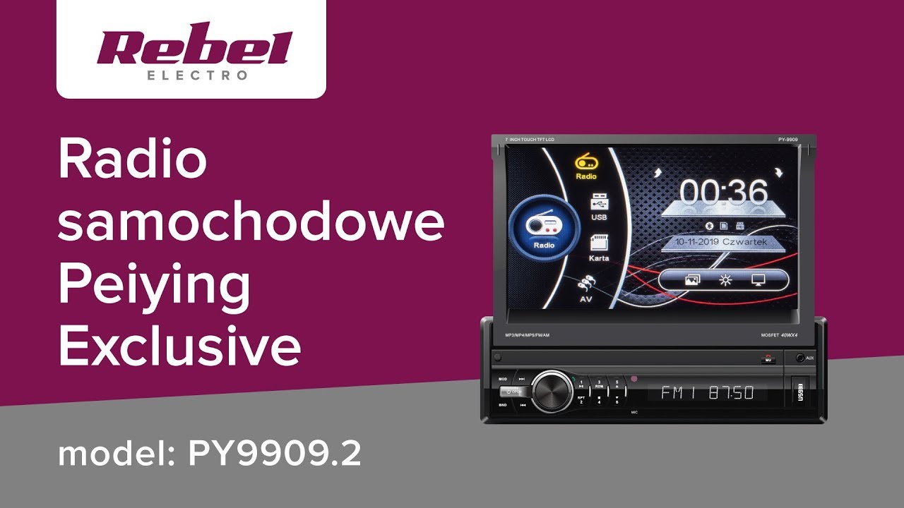 Radio samochodowe Peiying Exclusive PY9909.2 - UNBOXING