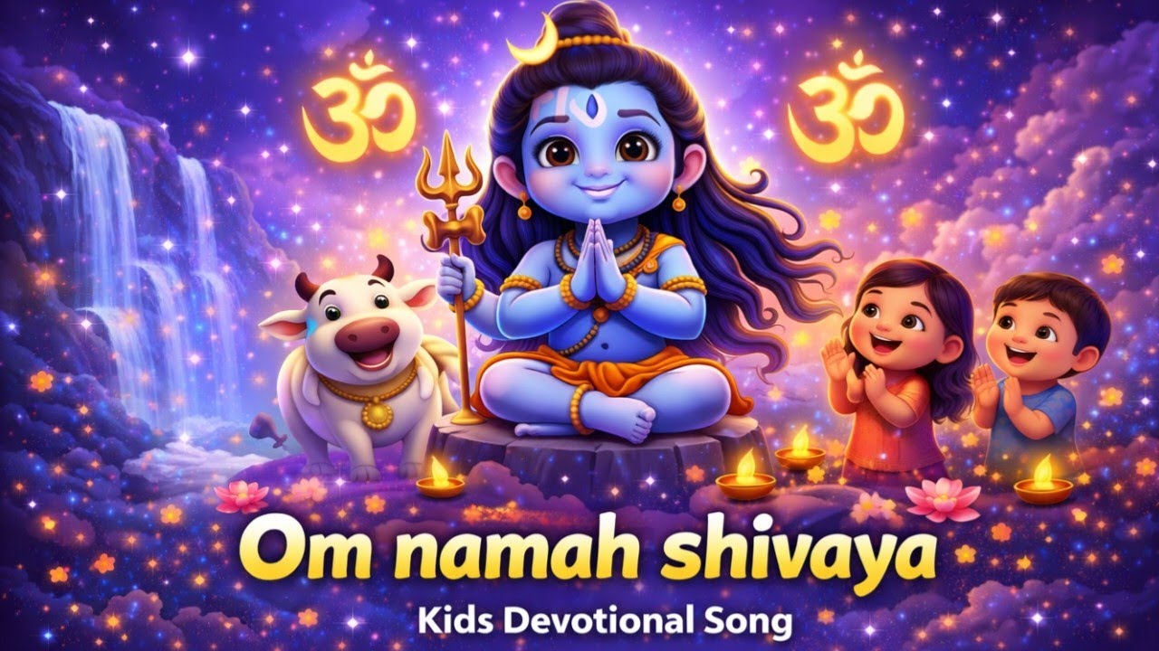 Om Namah Shivaya | Cute Shiva Song in Telugu | Kids 3D Animation | Bhakti Rhymes | BP Kids