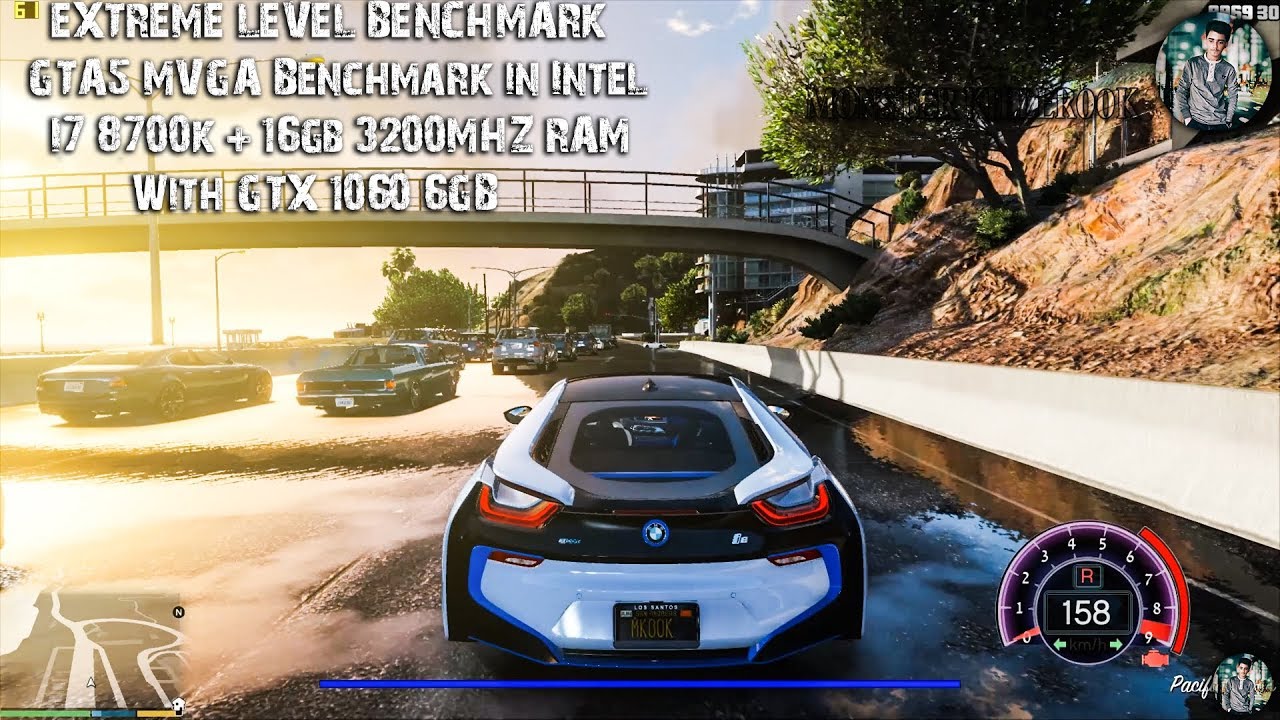 GTA5 MVGA Benchmark in Intel I7 8700K + 16GB 3200Mhz Ram with GTX 1060 6GB (EXTREME LEVEL BENCHMARK)