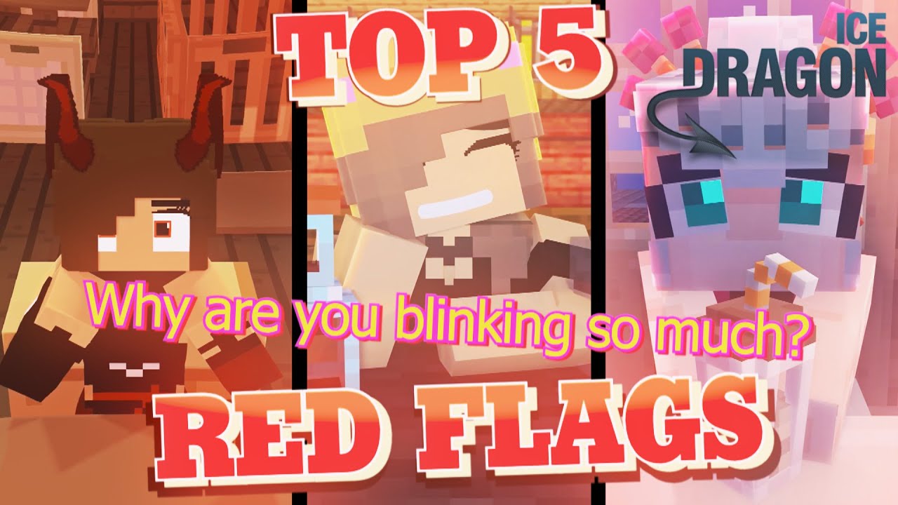 TOP 5 RED FLAGS MEMES | MINECRAFT ANIMATIONS + TEMPLATES