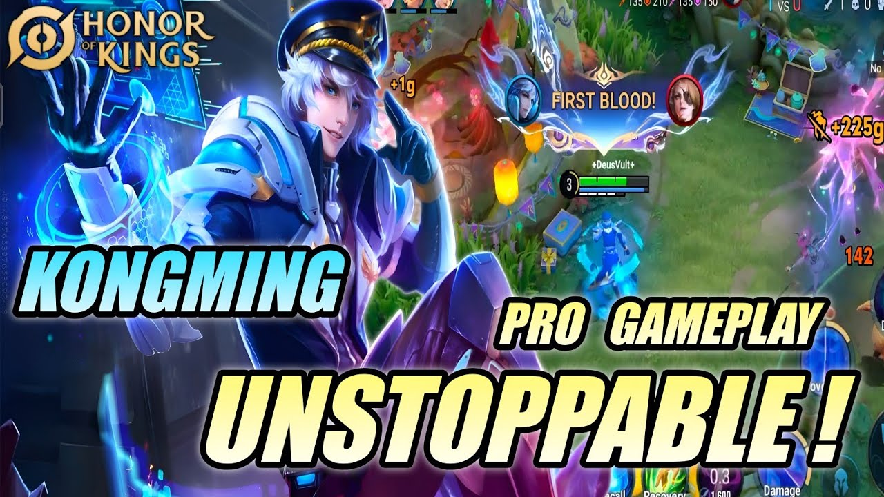 EASY WIN USING KONGMING ASSASSIN/JUNGLE  - 100% INSANE DAMAGE 🔥 | HONOR OF KINGS (HOK)