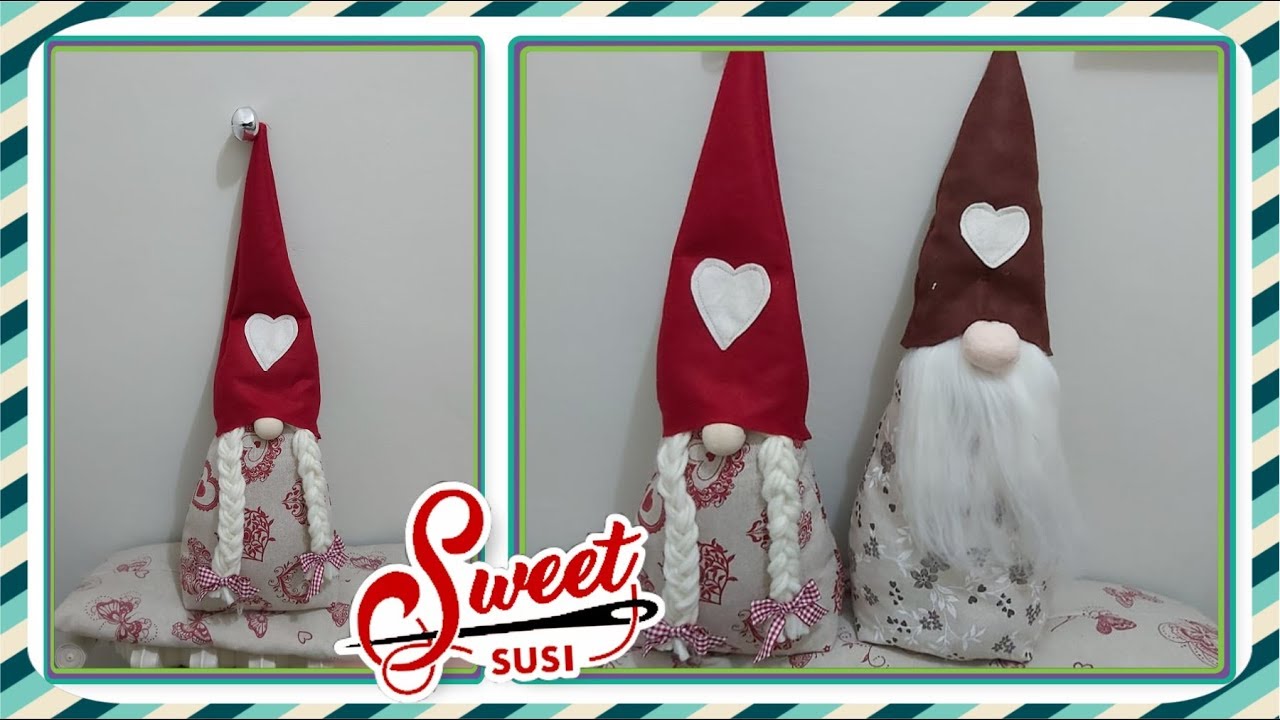 🎄✂️ GNOMO Fermaporta Cartamodello GRATIS - Tutorial  passo passo - Sweet Susi