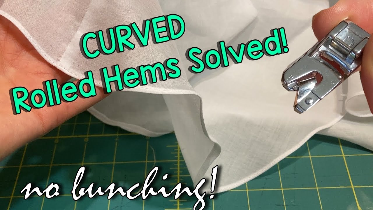 The secrets to smooth rolled hems on CIRCULAR stuff - including how to start and end…