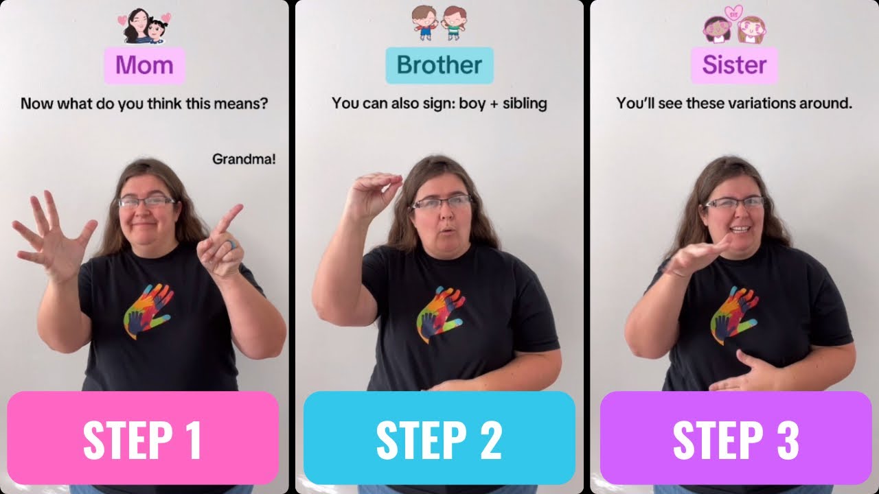 Tutorial: ASL Family Signs for Beginners | Easy-to-Memorize 