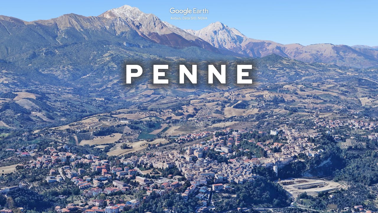 Penne dall'alto | Pescara Abruzzo su Google Earth