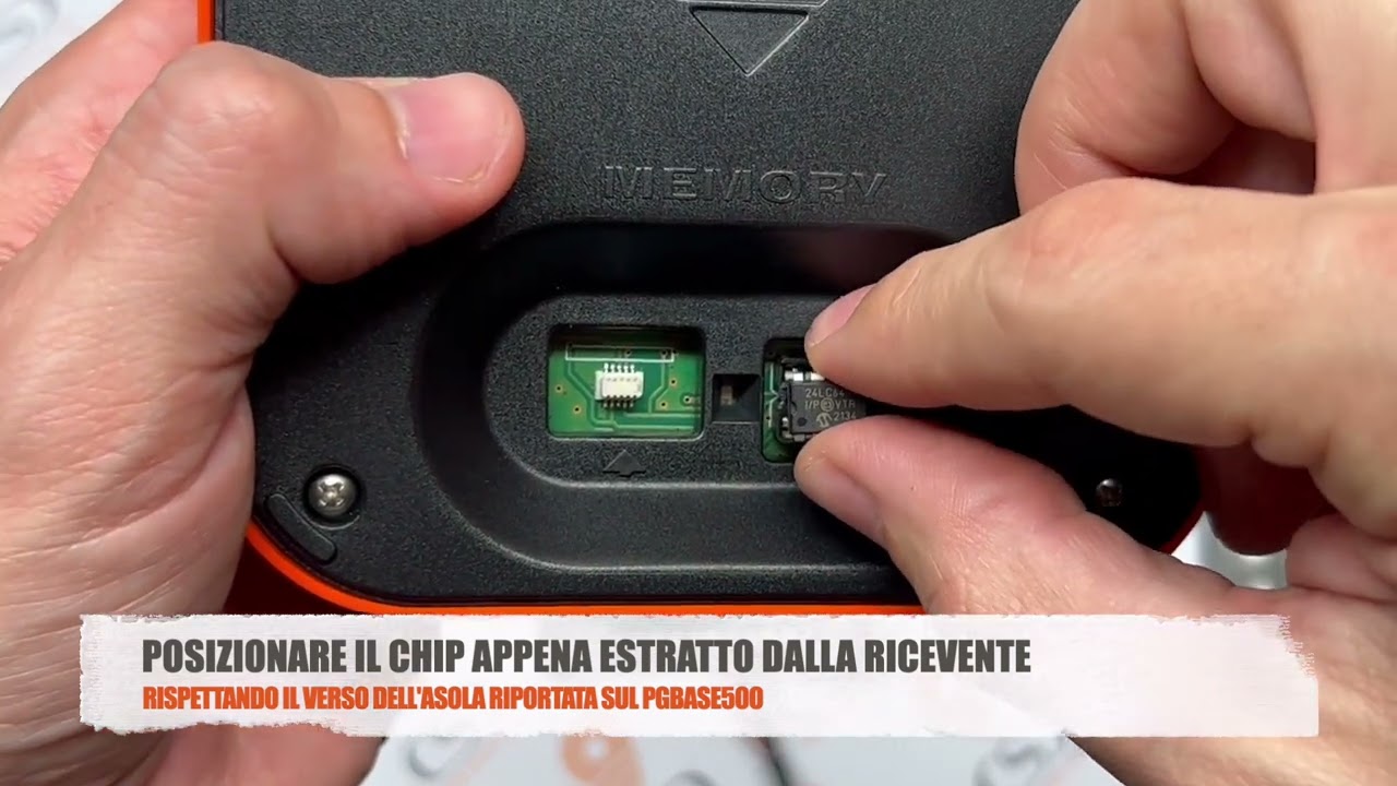 Rimozione trasmettitore S504 da memoria ricevente tramite una nuova installazione con il PGBASE500