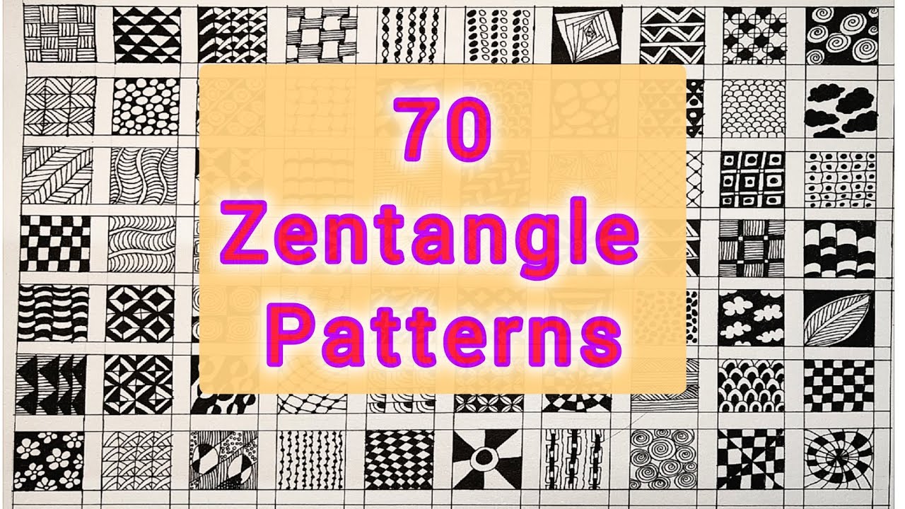 70 zentangle patterns | 70 doodle patterns | 70 mandala patterns