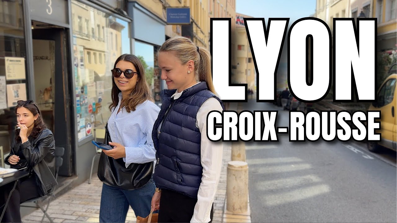 LYON - FRANCE Walking Tour [4K] - LA CROIX-ROUSSE A 