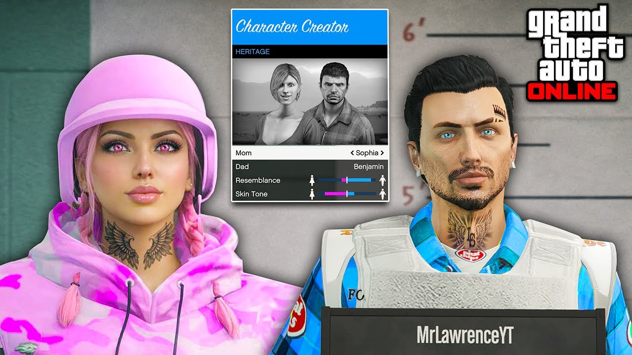 BEST MALE AND FEMALE CHARACTER CUSTOMIZATION (GTA 5 Online Face Creation)