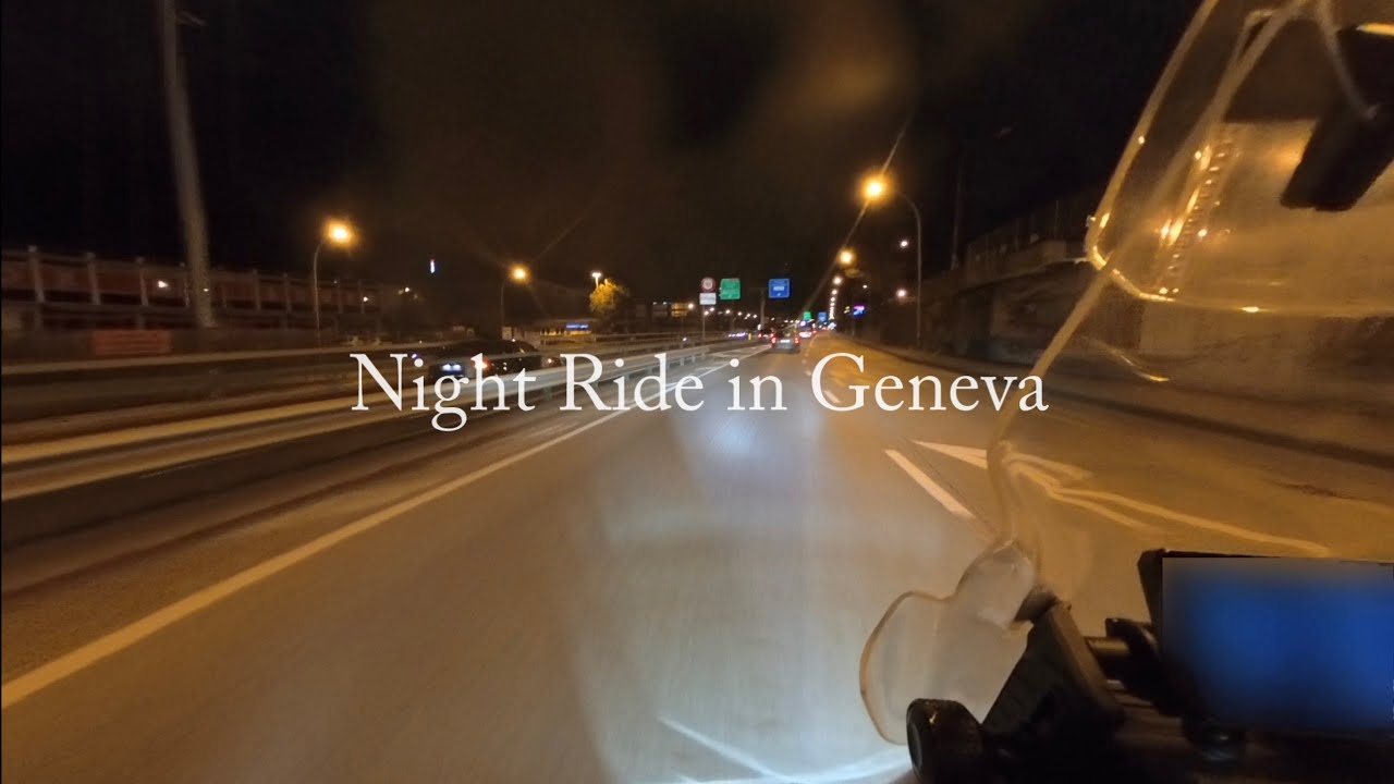 Night  Ride in Geneva - pure sound (no music)
