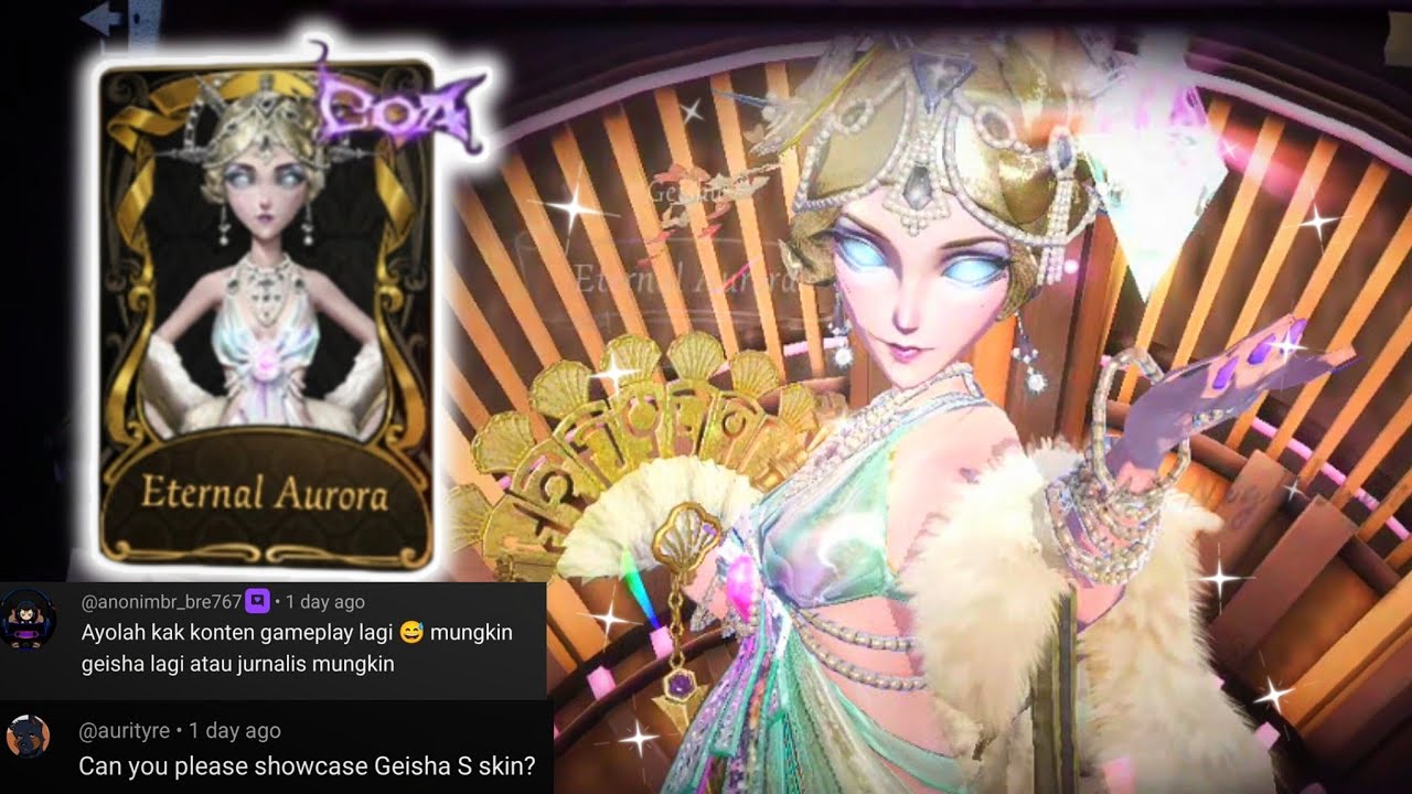 S SKIN GEISHA ETERNAL AURORA GAMEPLAY Identity V COA still the HOTTEST🔥